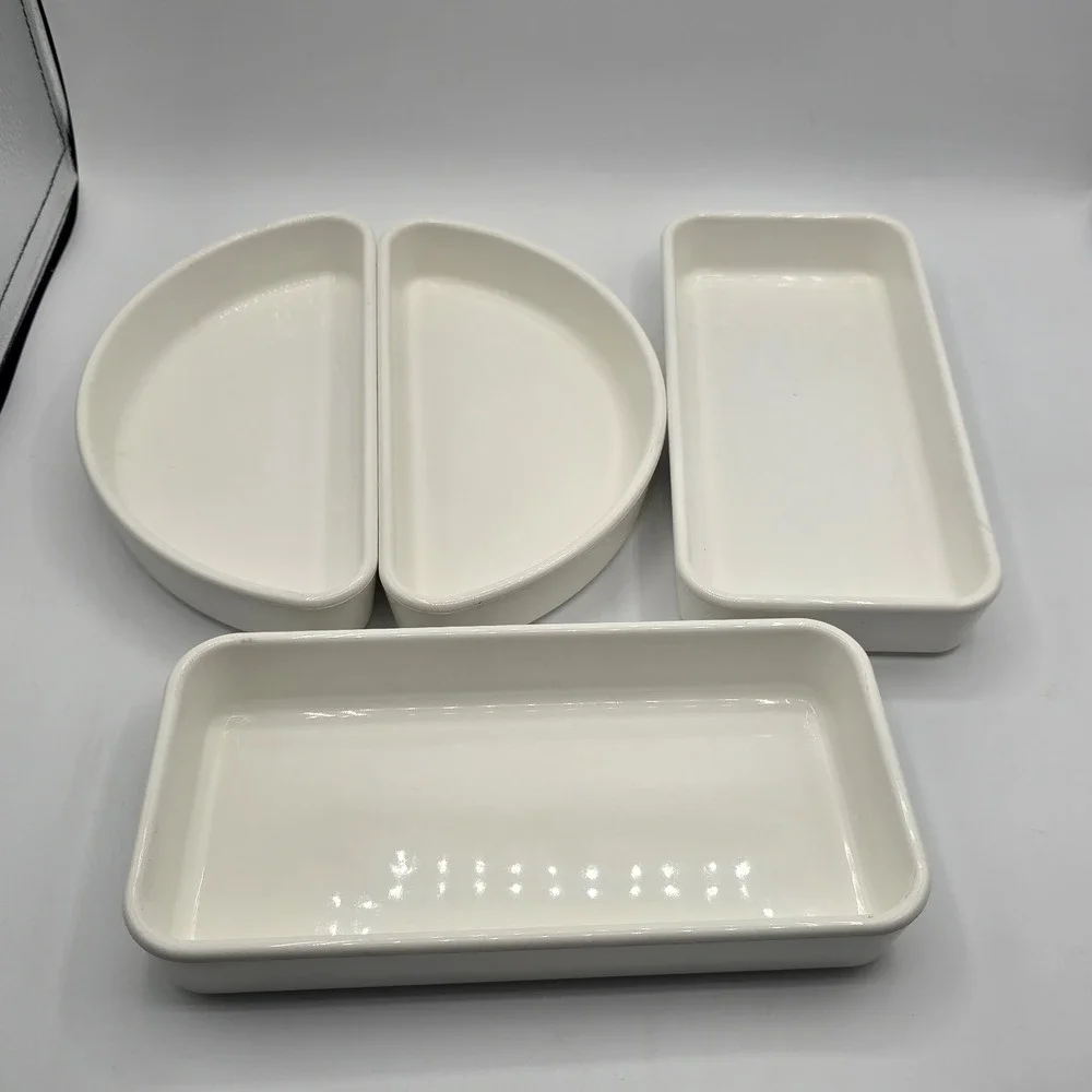 Vtg Tupperware Melamine White‎ Compartments Mcm Organizer Dpr-1